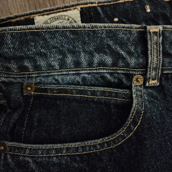 Rare Vintage x Levi Gold Medallion Dark Blue Jean - Picture 8 of 13